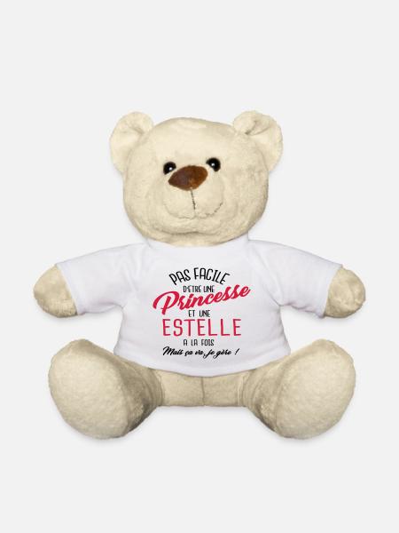 Princesse et Estelle - Nounours - blanc