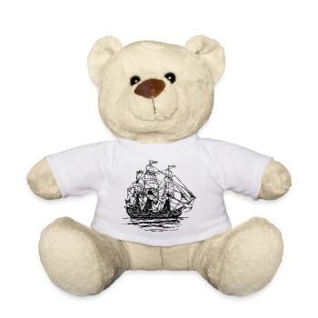 pirate ship boat pirat piratenschiff schiff skull1 - Teddy - Weiß - Vorne