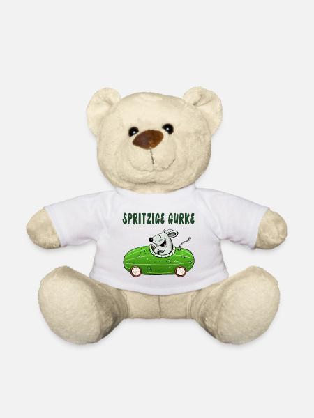 Spritzige Gurke - Spritztour - Auto - Maus - Teddy - Weiß