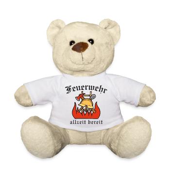 Altes Feuerwehrzeichen - Teddy Bear - white - Front