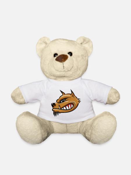 Hyäne Cartoon Airbrush - Teddy - Weiß