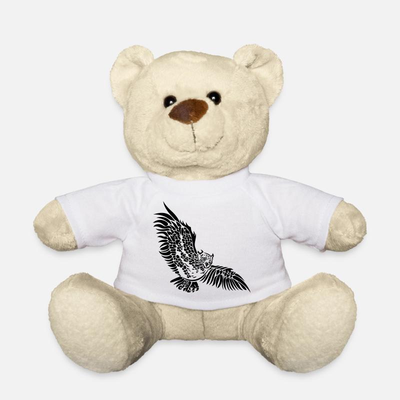 Owl wing owl owl night owl - Teddy Bear - white