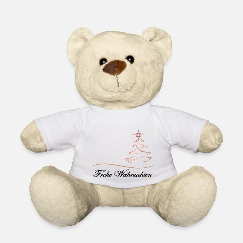 Frohe Weihnachten - Teddy - Weiß