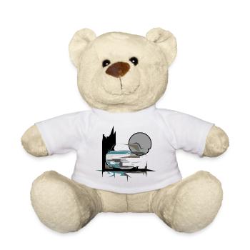 Illustration de voitures urbaines Design d’art urbain - Nounours - blanc - Devant