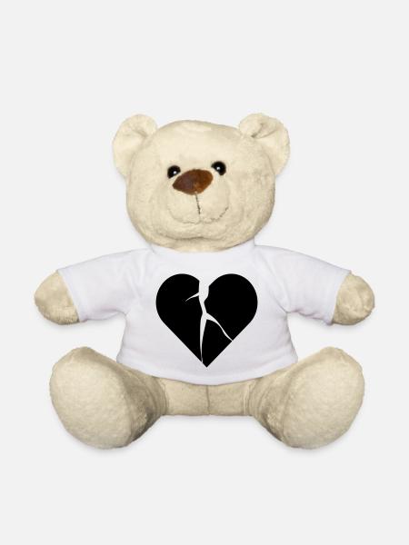 le cœur brisé en mal d’amour - Nounours - blanc
