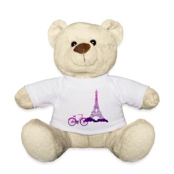 Paris Eiffelturm Fahrrad Bike - Teddy - Weiß - Vorne