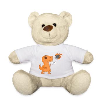 Dinosaure pierre papier ciseaux - Nounours - blanc - Devant