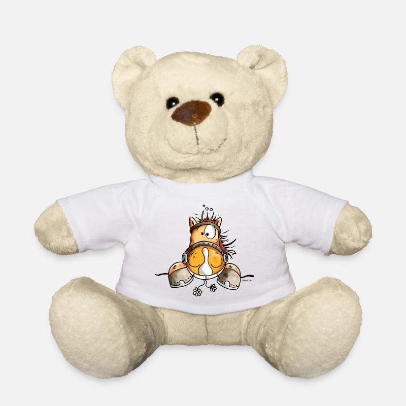 Neugieriges Pferd - Teddy - Weiß