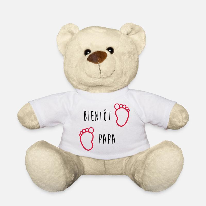 Bientôt Papa / Bébé / Naissance / Enceinte / Baby - Nounours - blanc