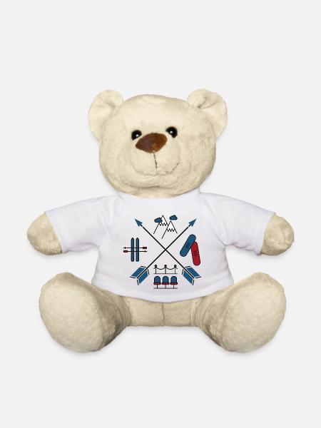 Sports d'hiver - Nounours - blanc