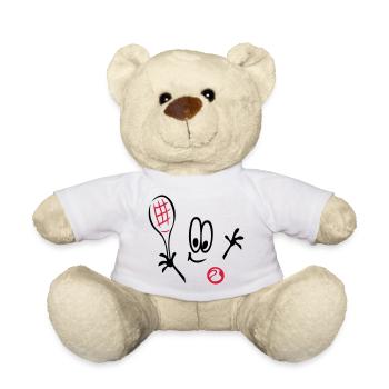 Sport, Tennis ,Tennisball, Comic - Teddy - Weiß - Vorne