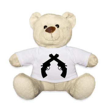 Polizist / Justiz / Polizei / Gewehr - Teddy - Weiß - Vorne