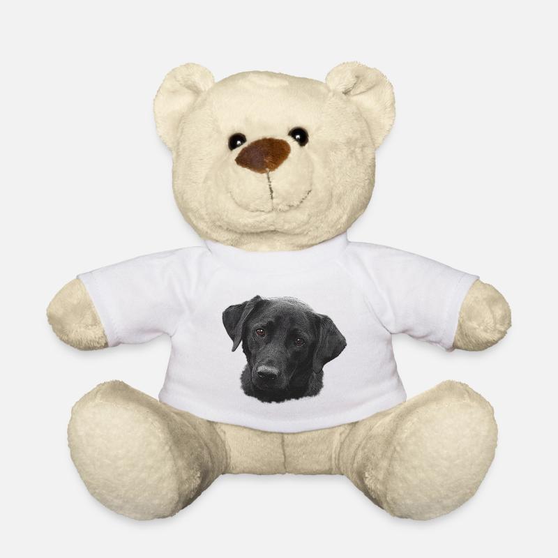 Toile tête de labrador, motif chien mignon - Nounours - blanc