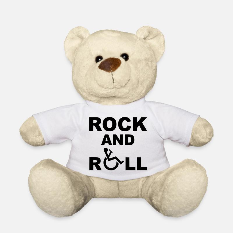 Je me balance dans mon fauteuil roulant. Fauteuil roulant # - Nounours - blanc