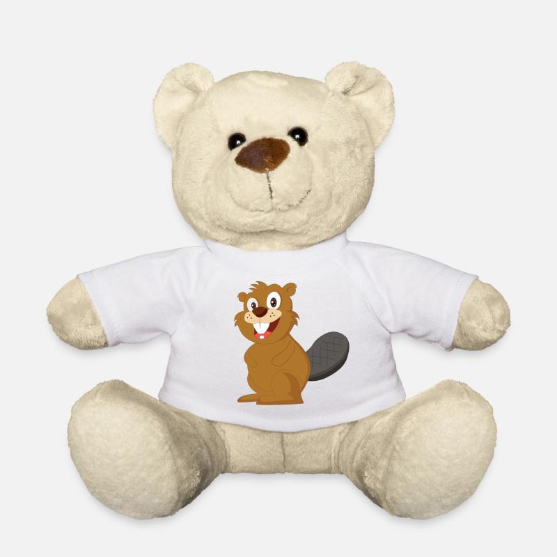 beaver - Teddy Bear - white