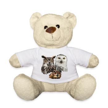 Owls - Teddy Bear - white - Front