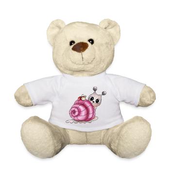 schneckenhaus pink - Teddy - Weiß - Vorne