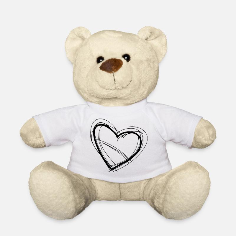 Herz - Teddy - Weiß