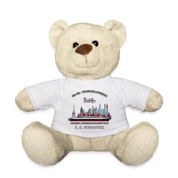 OCEAN LINER NORMANDIE NEW YORK LOUIS RUNEMBERG ADAGP - Teddy Bear - white - Front