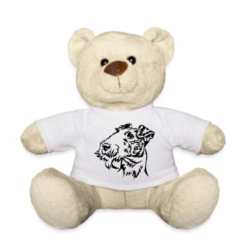 Fox terrier head - Teddy Bear - white - Front