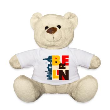 Berlin Skyline Stadt City Deutschland Germany - Teddy - Weiß - Vorne