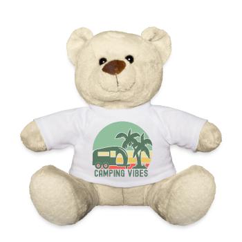 Retro Camping Vibes Illustration - Teddy - Weiß - Vorne