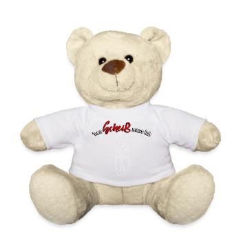 nen scheiß muss ich blackshirt - Teddy - Weiß - Vorne