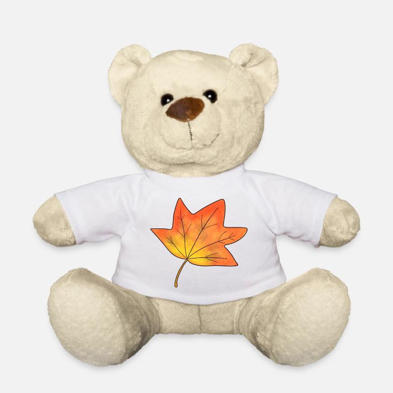 Feuille d’automne feuille d’érable - Nounours - blanc