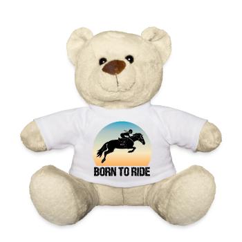 Geboren, um Horse Riding Girl zu reiten - Teddy - Weiß - Vorne