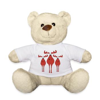 Elche Weihnachten - Teddy - Weiß - Vorne