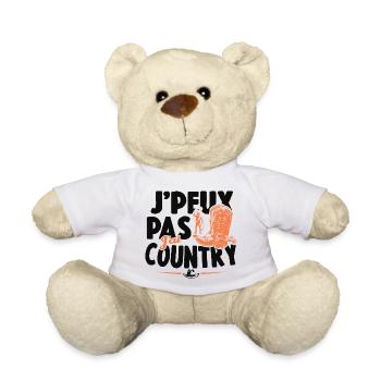 Je Peux Pas J'ai Country Cowboy Western Cadeau - Nounours - blanc - Devant