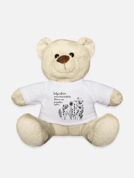 Schwestern sind unterschiedliche Blumen - Teddy - Weiß