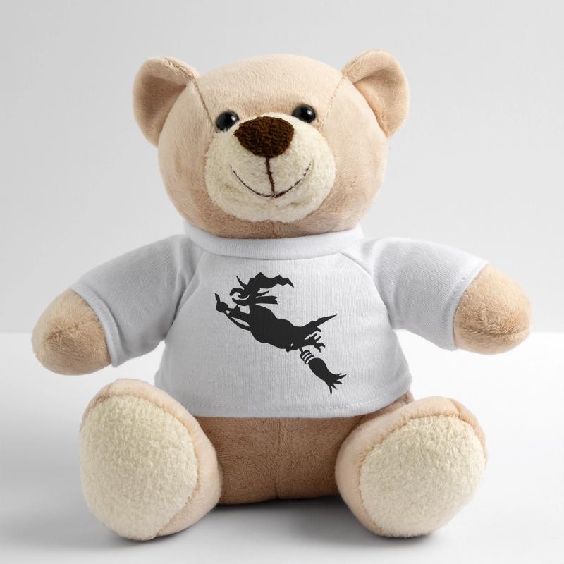 Witch with broom funny Teddy Bear