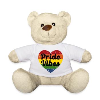 Pride Vibes Herz-Design - Teddy - Weiß - Vorne