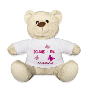 Schulanfang, Schmetterling - Teddy - Weiß - Vorne