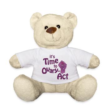 il est temps d’agir violet sur l’ovaire - Nounours - blanc - Devant