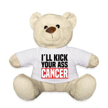 Je vais te botter le cul Cancer - Nounours - blanc - Devant