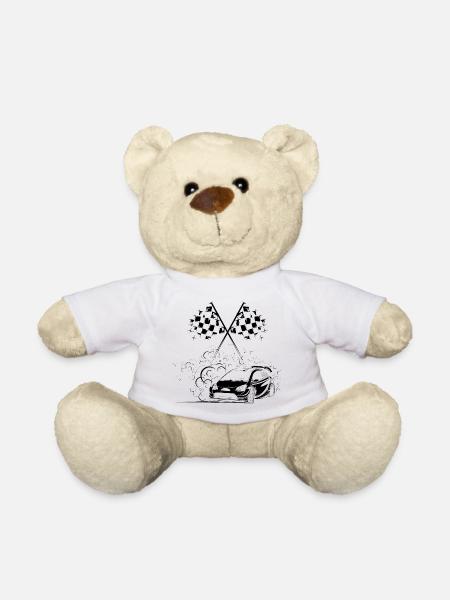 Rennen Autos Rally Drift Symbol Icon Grafik - Teddy - Weiß