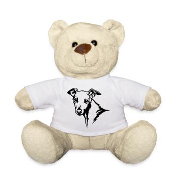 Italian wind chime head - Teddy Bear - white - Front