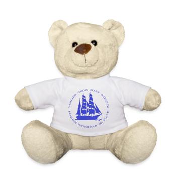 SAILBOAT THREE MASTS FRENCH NAVY CREA RUNEMBERG - Teddy Bear - white - Front