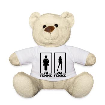 ta femme ma femme - Nounours - blanc - Devant