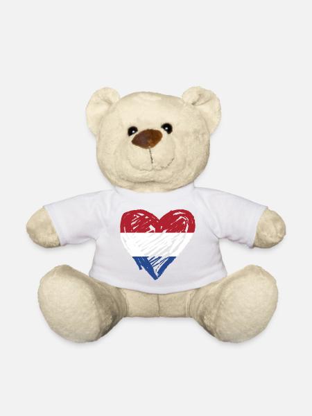 Pays-Bas Coeur - Nounours - blanc