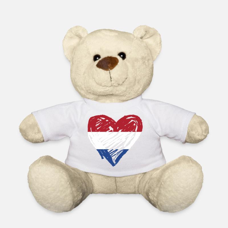 Pays-Bas Coeur - Nounours - blanc