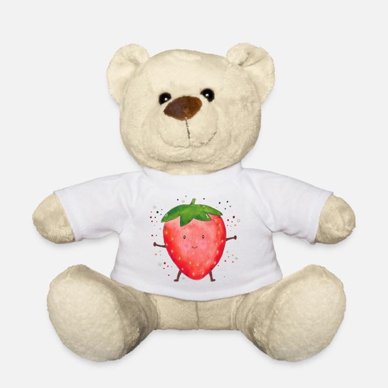 Erdbeere Strawberry Früchte - Teddy - Weiß