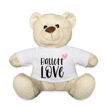 Ballet Love Ballerina Ballet Dancer Cadeau - Nounours - blanc - Devant