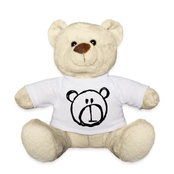 Einfach Teddy Bär Zeichnung Team Teddi - Teddy - Weiß - Vorne