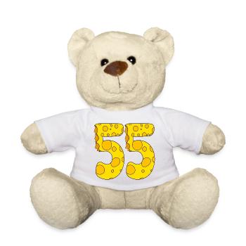 55 years old - 55th birthday gift - 1955 - Teddy Bear - white - Front