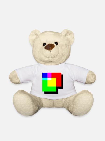 RGB Color Corner Additive Color Mixing - Teddy Bear - white