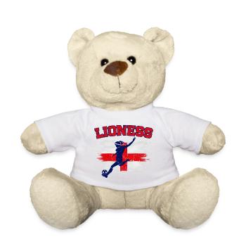England Fußball Meister der Frauen Lionesses 2025 - Teddy - Weiß - Vorne