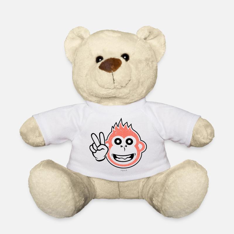 Friedensaffe - Teddy - Weiß